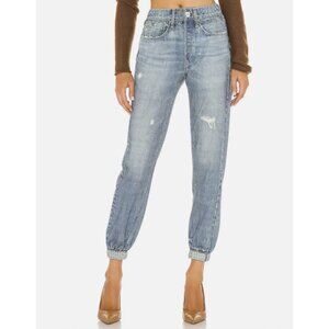 Rag & Bone Miramar Relaxed Jogger Pants Denim-Printed Size S Faux Jeans Pull On